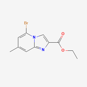 molecular formula C11H11BrN2O2 B7944084 Ethyl 5-bromo-7-methylimidazo-[1,2-a]pyridine-2-carboxylate 