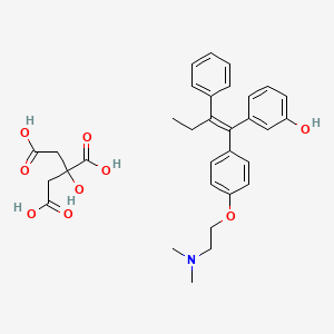 molecular formula C32H37NO9 B7944097 3-[(Z)-1-[4-[2-(dimethylamino)ethoxy]phenyl]-2-phenylbut-1-enyl]phenol;2-hydroxypropane-1,2,3-tricarboxylic acid 