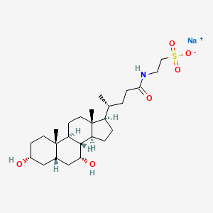 molecular formula C26H44NNaO6S B7944107 sodium;2-[[(4R)-4-[(3R,5S,7R,8R,9S,10S,13R,14S,17R)-3,7-dihydroxy-10,13-dimethyl-2,3,4,5,6,7,8,9,11,12,14,15,16,17-tetradecahydro-1H-cyclopenta[a]phenanthren-17-yl]pentanoyl]amino]ethanesulfonate 