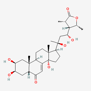 molecular formula C29H44O8 B7944121 (3S,4S,5R)-4-[(1R,3S)-1,3-dihydroxy-3-[(2S,3R,5R,9R,10R,13R,14S,17S)-2,3,14-trihydroxy-10,13-dimethyl-6-oxo-2,3,4,5,9,11,12,15,16,17-decahydro-1H-cyclopenta[a]phenanthren-17-yl]butyl]-3,5-dimethyloxolan-2-one 