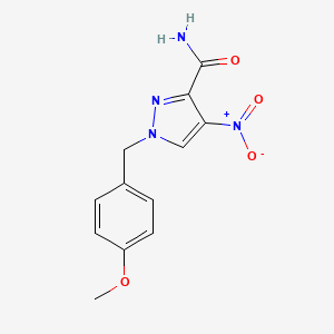 1-(4-Methoxybenzyl)-4-nitro-1H-pyrazole-3-carboxamide