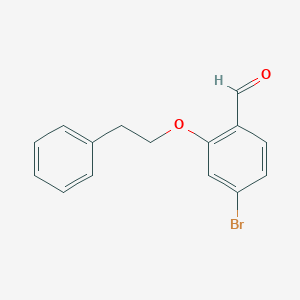 molecular formula C15H13BrO2 B7944204 4-Bromo-2-(2-phenylethoxy)benzaldehyde 
