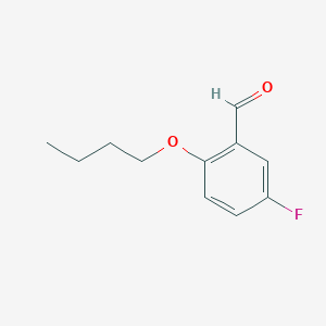 molecular formula C11H13FO2 B7944206 2-Butoxy-5-fluorobenzaldehyde 
