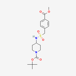 molecular formula C19H28N2O6S B7944215 Tert-butyl 4-[(4-methoxycarbonylphenyl)methylsulfonylamino]piperidine-1-carboxylate 