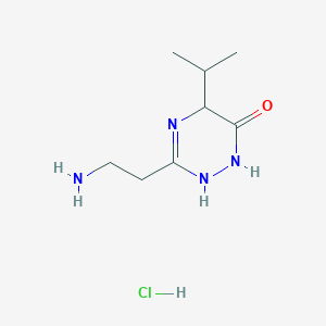 molecular formula C8H17ClN4O B7944230 3-(2-aminoethyl)-5-propan-2-yl-2,5-dihydro-1H-1,2,4-triazin-6-one;hydrochloride 