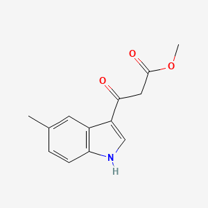 molecular formula C13H13NO3 B7944262 methyl 3-(5-methyl-1H-indol-3-yl)-3-oxopropanoate 
