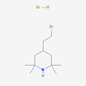 molecular formula C11H23Br2N B7944346 4-(2-Bromoethyl)-2,2,6,6-tetramethylpiperidine hydrobromide 