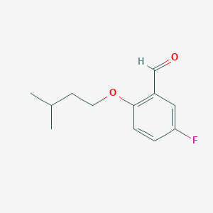 molecular formula C12H15FO2 B7944387 5-Fluoro-2-(isopentyloxy)benzaldehyde 