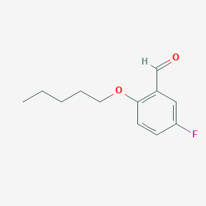 molecular formula C12H15FO2 B7944395 5-Fluoro-2-(pentyloxy)benzaldehyde 