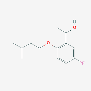 molecular formula C13H19FO2 B7944403 1-(5-Fluoro-2-(isopentyloxy)phenyl)ethanol 
