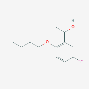 molecular formula C12H17FO2 B7944405 1-(2-Butoxy-5-fluorophenyl)ethanol 