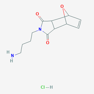 molecular formula C12H17ClN2O3 B7944445 2-(4-Aminobutyl)-3a,4,7,7a-tetrahydro-4,7-epoxyisoindole-1,3-dione;hydrochloride 