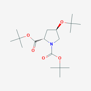 molecular formula C18H33NO5 B7944462 Ditert-butyl (2S,4R)-4-[(2-methylpropan-2-yl)oxy]pyrrolidine-1,2-dicarboxylate 