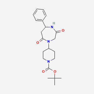 Tert-butyl 4-(3,7-dioxo-5-phenyl-1,4-diazepan-1-yl)piperidine-1-carboxylate