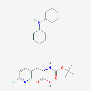 molecular formula C25H40ClN3O4 B7944577 (2S)-3-(6-chloropyridin-3-yl)-2-[(2-methylpropan-2-yl)oxycarbonylamino]propanoic acid;N-cyclohexylcyclohexanamine 