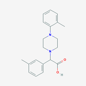 2-(3-Methylphenyl)-2-[4-(2-methylphenyl)piperazin-1-yl]acetic acid
