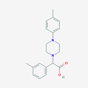 2-(3-Methylphenyl)-2-[4-(4-methylphenyl)piperazin-1-yl]acetic acid