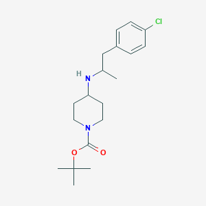 molecular formula C19H29ClN2O2 B7944602 Tert-butyl 4-[1-(4-chlorophenyl)propan-2-ylamino]piperidine-1-carboxylate 