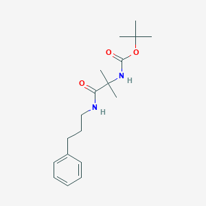 Boc-2-amino-2-methyl-N-(3-phenylpropyl)propanamide