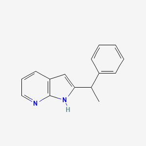 molecular formula C15H14N2 B7944641 2-(1-phenylethyl)-1H-pyrrolo[2,3-b]pyridine 
