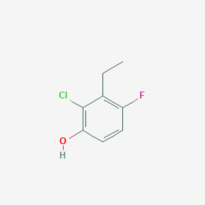 molecular formula C8H8ClFO B7944653 2-Chloro-3-ethyl-4-fluorophenol 