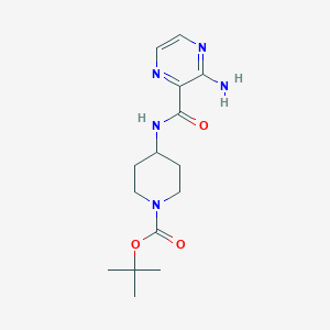 molecular formula C15H23N5O3 B7944660 Tert-butyl 4-[(3-aminopyrazine-2-carbonyl)amino]piperidine-1-carboxylate 