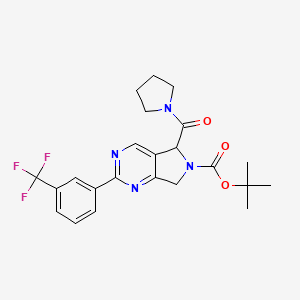 Tert-butyl 5-(pyrrolidine-1-carbonyl)-2-[3-(trifluoromethyl)phenyl]-5,7-dihydropyrrolo[3,4-d]pyrimidine-6-carboxylate