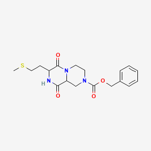 Benzyl 7-(2-methylsulfanylethyl)-6,9-dioxo-1,3,4,7,8,9a-hexahydropyrazino[1,2-a]pyrazine-2-carboxylate