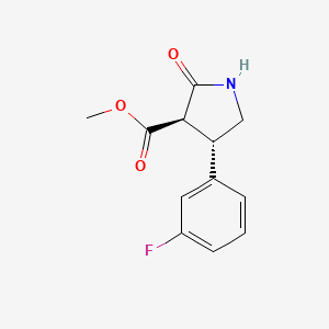 molecular formula C12H12FNO3 B7944672 methyl (3R,4S)-4-(3-fluorophenyl)-2-oxopyrrolidine-3-carboxylate 