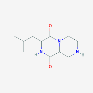 molecular formula C11H19N3O2 B7944678 3-(2-methylpropyl)-3,6,7,8,9,9a-hexahydro-2H-pyrazino[1,2-a]pyrazine-1,4-dione 