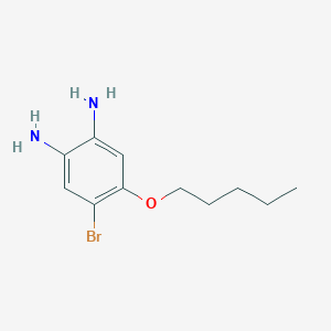 molecular formula C11H17BrN2O B7944698 4-Bromo-5-(pentyloxy)benzene-1,2-diamine 