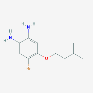 molecular formula C11H17BrN2O B7944700 4-Bromo-5-(3-methylbutoxy)benzene-1,2-diamine 