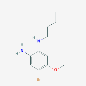 molecular formula C11H17BrN2O B7944717 4-Bromo-1-N-butyl-5-methoxybenzene-1,2-diamine 
