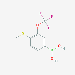 molecular formula C8H8BF3O3S B7944723 4-(Methylsulfanyl)-3-(trifluoromethoxy)phenylboronic acid 