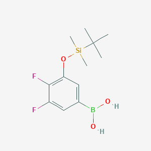 molecular formula C12H19BF2O3Si B7944742 3-(T-Butyldimethylsilyloxy)-4,5-difluorophenylboronic acid 