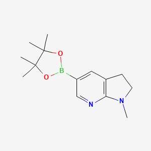molecular formula C14H21BN2O2 B7944743 1-Methyl-5-(4,4,5,5-tetramethyl-1,3,2-dioxaborolan-2-yl)-2,3-dihydro-1H-pyrrolo[2,3-b]pyridine 