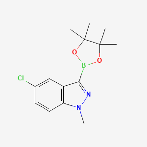 molecular formula C14H18BClN2O2 B7944756 5-Chloro-1-methyl-3-(4,4,5,5-tetramethyl-1,3,2-dioxaborolan-2-YL)-indazole 