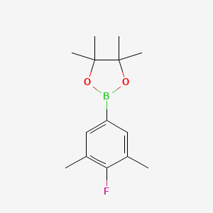 molecular formula C14H20BFO2 B7944772 2-(4-氟-3,5-二甲苯基)-4,4,5,5-四甲基-1,3,2-二氧杂硼环丁烷 