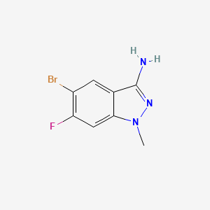 molecular formula C8H7BrFN3 B7944787 5-Bromo-6-fluoro-1-methylindazol-3-amine CAS No. 1414029-30-3