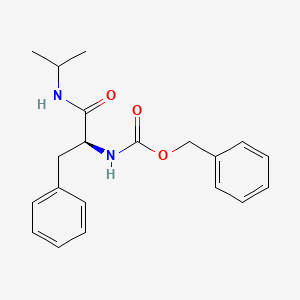 molecular formula C20H24N2O3 B7944805 benzyl N-[(2S)-1-oxo-3-phenyl-1-(propan-2-ylamino)propan-2-yl]carbamate 
