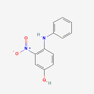 molecular formula C12H10N2O3 B7944865 3-Nitro-4-(phenylamino)phenol 