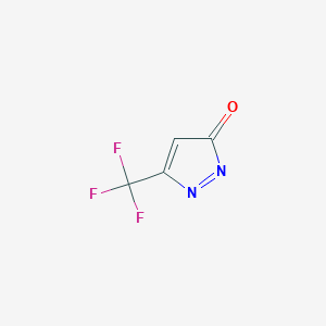 molecular formula C4HF3N2O B7944874 5-Trifluoromethyl-3h-pyrazol-3-one 