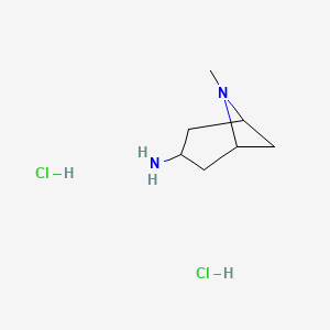 molecular formula C7H16Cl2N2 B7944878 6-Methyl-6-azabicyclo[3.1.1]heptan-3-amine;dihydrochloride 