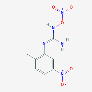 molecular formula C8H9N5O5 B7944999 [[N'-(2-methyl-5-nitrophenyl)carbamimidoyl]amino] nitrate 