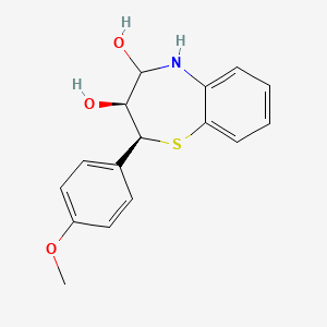 molecular formula C16H17NO3S B7945012 (2S,3S)-2-(4-methoxyphenyl)-2,3,4,5-tetrahydro-1,5-benzothiazepine-3,4-diol 