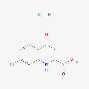molecular formula C10H7Cl2NO3 B7945090 7-Chloro-4-hydroxyquinoline-2-carboxylic acid hydrochloride 