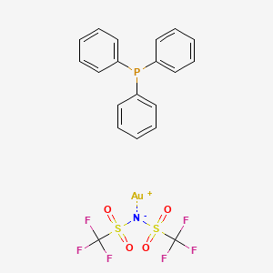 N-aurio-1,1,1-trifluoro-N-trifluoromethanesulfonylmethanesulfonamide; triphenylphosphane