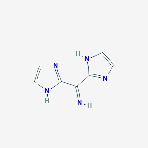 molecular formula C7H7N5 B7945111 Di(1H-imidazol-2-yl)methanimine 