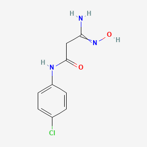 molecular formula C9H10ClN3O2 B7945149 对氯苯甲酰氨基乙酰肟 