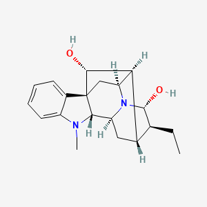 molecular formula C20H26N2O2 B7945192 (5aR,6S,8R,9S,10R,11S,11aS,12aS,13R)-9-ethyl-5-methyl-5a,6,8,9,10,11,11a,12-octahydro-5H-6,10:11,12a-dimethanoindolo[3,2-b]quinolizine-8,13-diol 